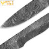 WHITE DEER Rebel Fighter Full Damascus Blank Blade Knife 9.9in Forge Welded Steel