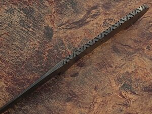 White Deer Blank Blade Knife Damascus Eye Bird Pattern Steel Full Tang Skinner