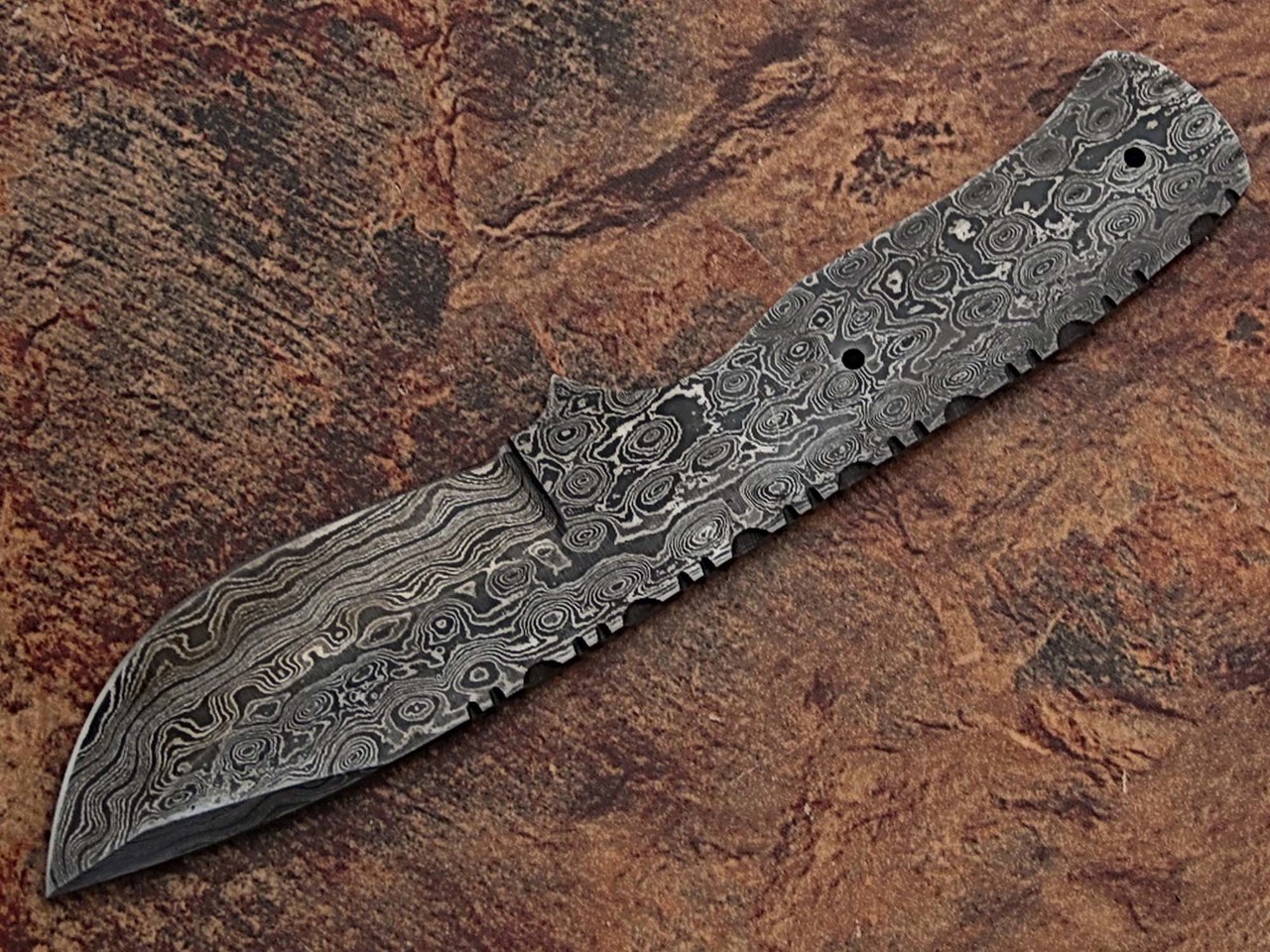 Blank Blade Damascus  Eye Bird Pattren Full Tang Skiner Knife 1