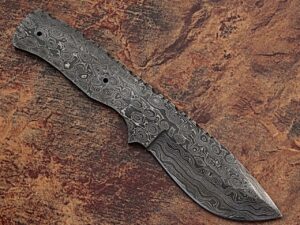 Blank Blade Damascus  Eye Bird Pattren Full Tang Skiner Knife 1