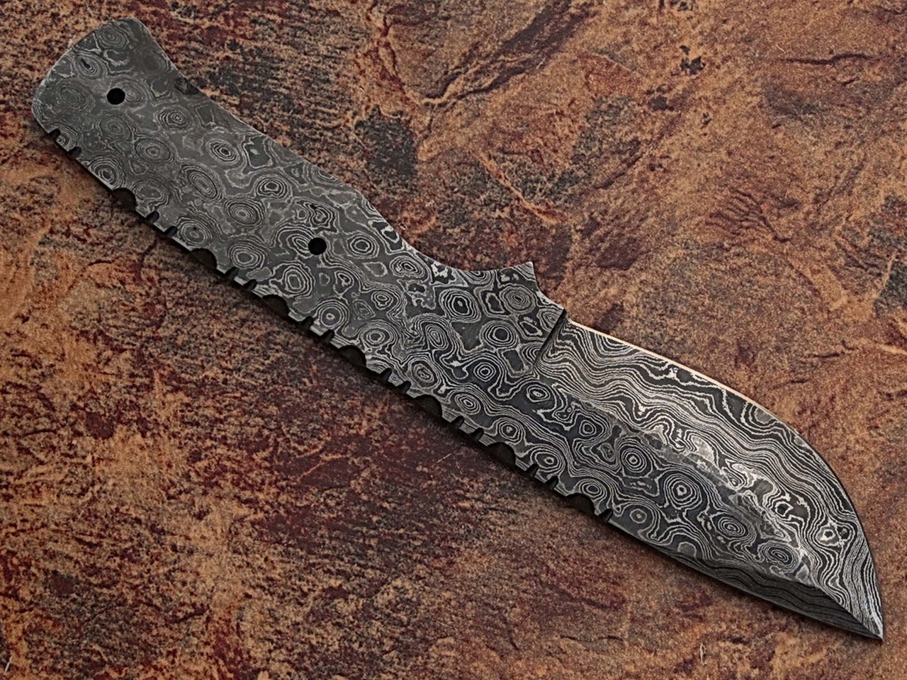 Blank Blade Damascus  Eye Bird Pattren Full Tang Skiner Knife 1