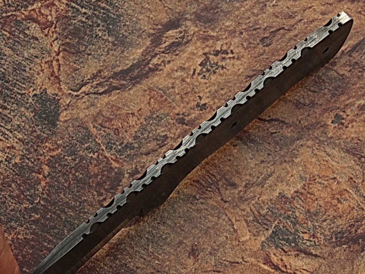 Blank Blade Damascus  Eye Bird Pattren Full Tang Skiner Knife 1