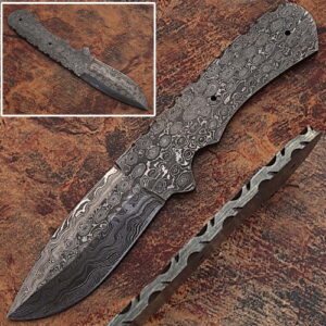 Blank Blade Damascus  Eye Bird Pattren Full Tang Skiner Knife 3
