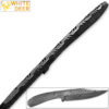White Deer Damascus Blank Knife Full Tang Bird Eye Pattern Welded Skinner Blade
