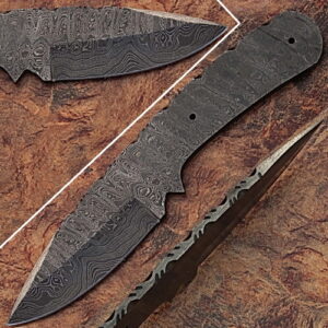 Blank Blade Damascus Eye Bird Pattren Full Tang Skiner Knife
