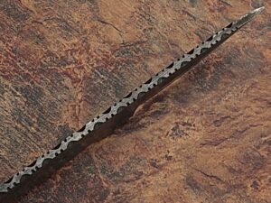 White Deer Blank Blade Knife Damascus Eye Bird Pattern Forged Steel Full Tang Skinner