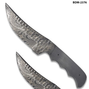 Blank Blade Grooved Damascus Steel Knife Full Tang Make your Own Handle
