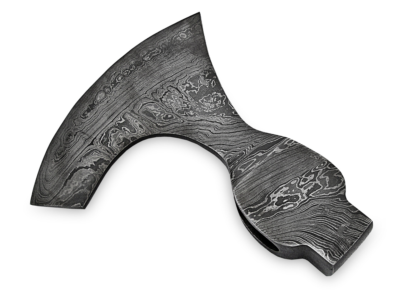 WHITE DEER Vikings Battle Axe Square Hammer Head Blank Damascus Steel Hatchet Tomahawk