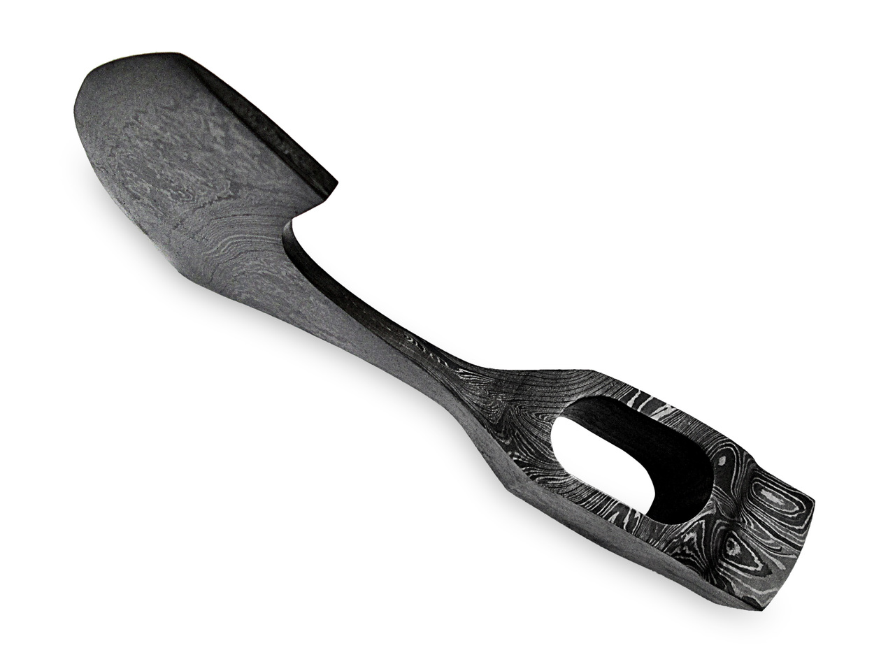 WHITE DEER Vikings Battle Axe Square Hammer Head Blank Damascus Steel Hatchet Tomahawk