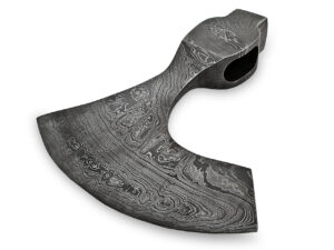 WHITE DEER Vikings Battle Axe Square Hammer Head Blank Damascus Steel Hatchet Tomahawk