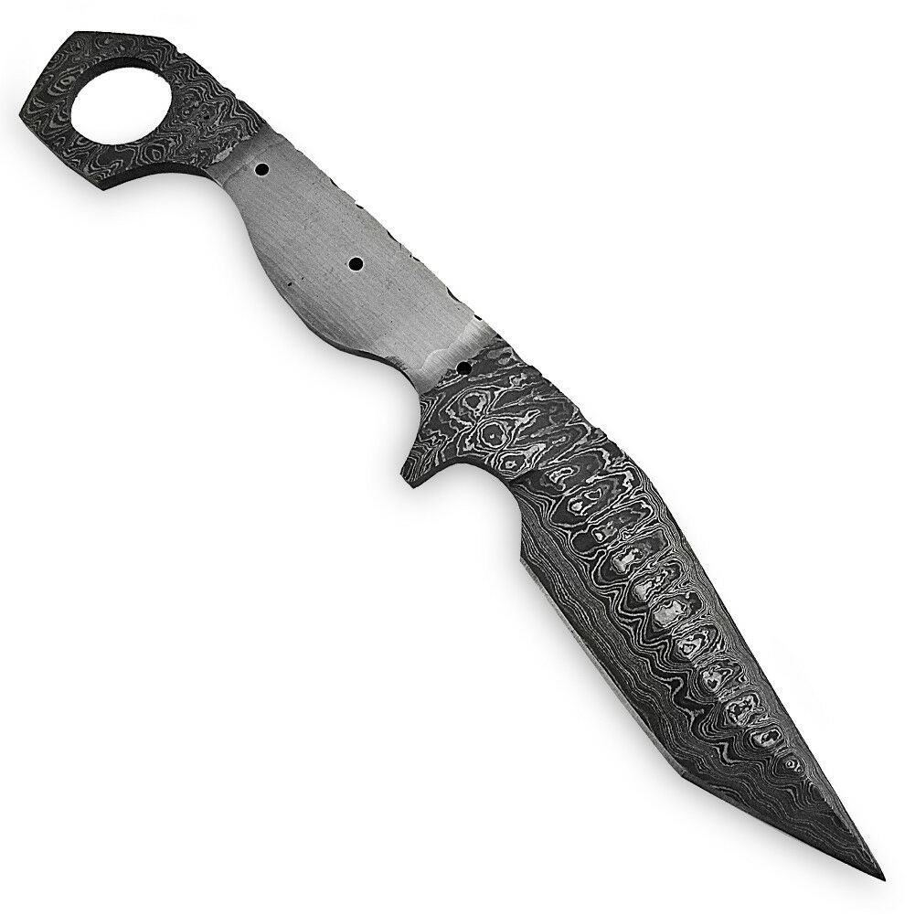 Mongster Blank Blade Karambit 1095 HC Damascus Tanto Blade - DIY Handle