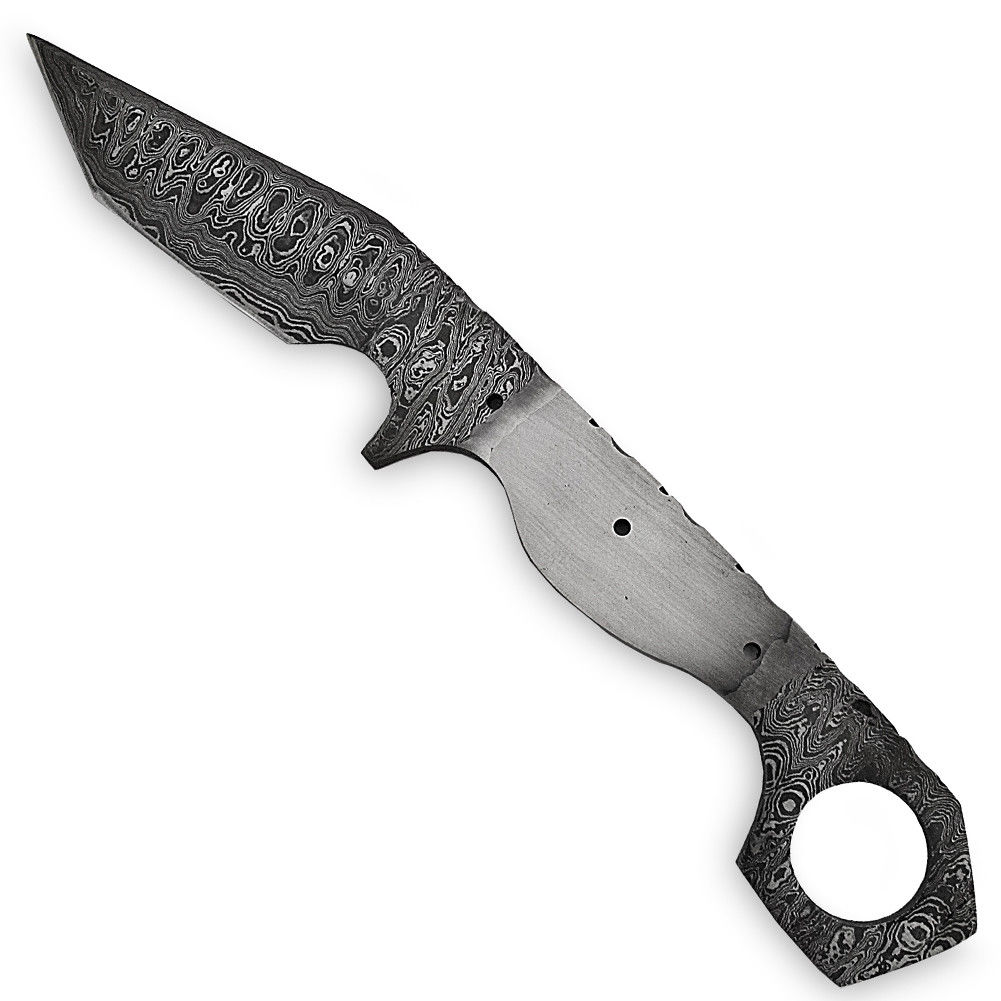 Mongster Blank Blade Karambit 1095 HC Damascus Tanto Blade - DIY Handle