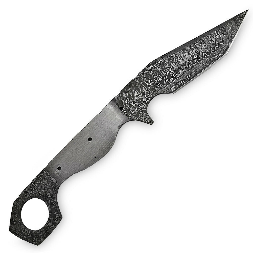 Mongster Blank Blade Karambit 1095 HC Damascus Tanto Blade - DIY Handle