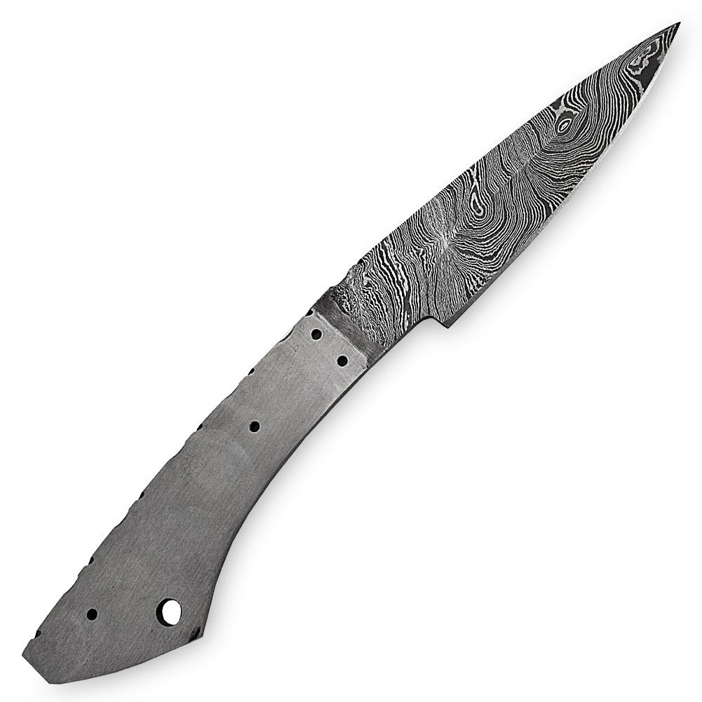 White Deer Damascus Blank Skinner Knife 55-60 HRC Hardness Folded Steel