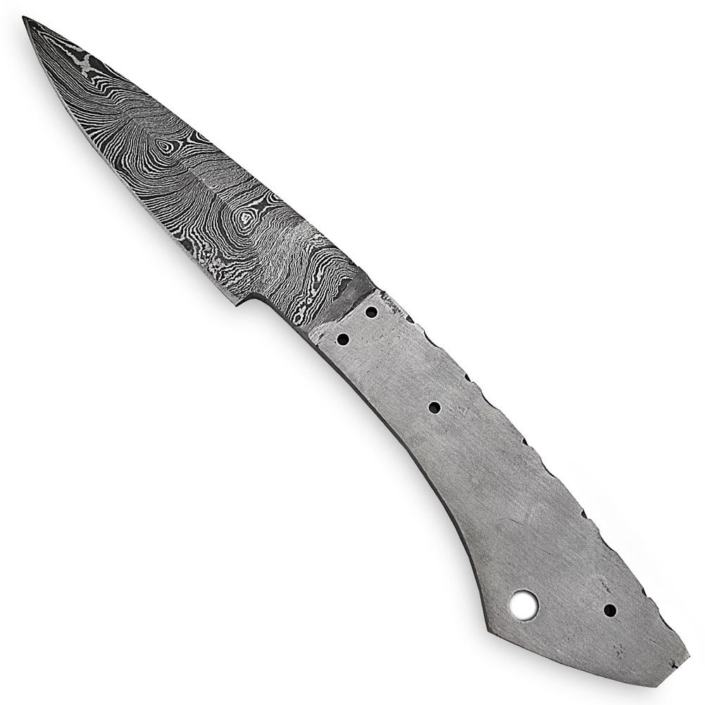 White Deer Damascus Blank Skinner Knife 55-60 HRC Hardness Folded Steel