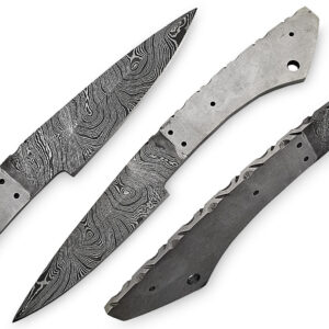 White Deer Damascus Blank Skinner Knife 55-60 HRC Hardness Folded Steel