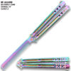 Titanium Stainless Steel Folding Butterfly Balisong Comb