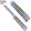 Titanium Stainless Steel Folding Butterfly Balisong Comb