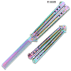 Titanium Stainless Steel Folding Butterfly Balisong Comb