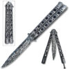 Balisong Damascus Pattern  Butterfly Knife