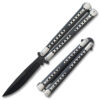 Swift Black Balisong  Two-Tone Titanium Coated Butterly Knife