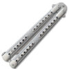 Swift Silver  Balisong  Two-Tone Titanium Coated Butterly Knife Curved Blade