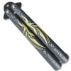 Green Spider  Balisong Butterfly Knife Black Blade