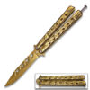 Drop Point Sharp Edge Butterfly Gold Blade Ltd. Edition