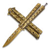 Drop Point Sharp Edge Butterfly Gold Blade Ltd. Edition