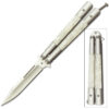 Balisong Butterfly Knife White Pearl Handel