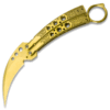 Gold Karambit Tactical Butterfly Knife Sharp Limited Edition