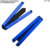 CNC Non-Sharp Professional Smooth Handle Trainer Tool  Butterfly Blue Spear Blade