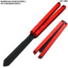 CNC Non-Sharp Professional Smooth Handle Trainer Tool  Butterfly Red Spear Blade