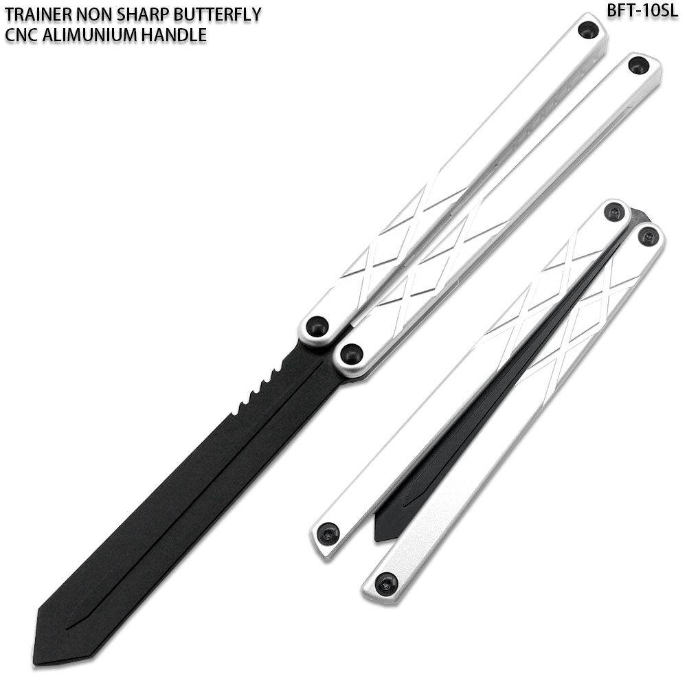 CNC Non-Sharp Professional Smooth Handle Trainer Tool  Butterfly Sliver Spear Blade