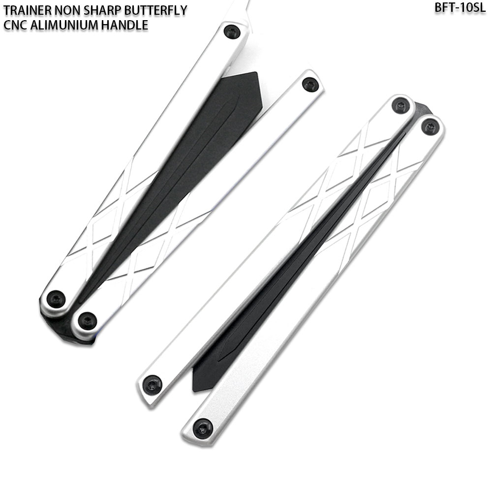 CNC Non-Sharp Professional Smooth Handle Trainer Tool  Butterfly Sliver Spear Blade