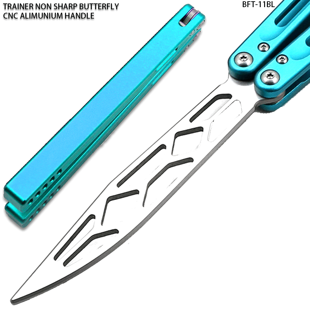 CNC Non-Sharp Professional Smooth Handle Trainer Tool - Butterfly Blue Handle