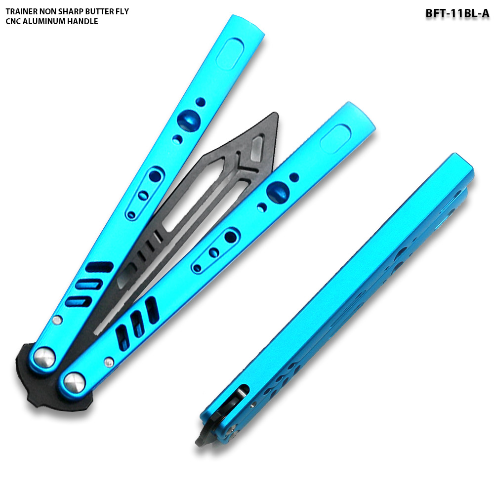 Blue CNC Non-Sharp Professional Smooth Handle Trainer Tool - Butterfly