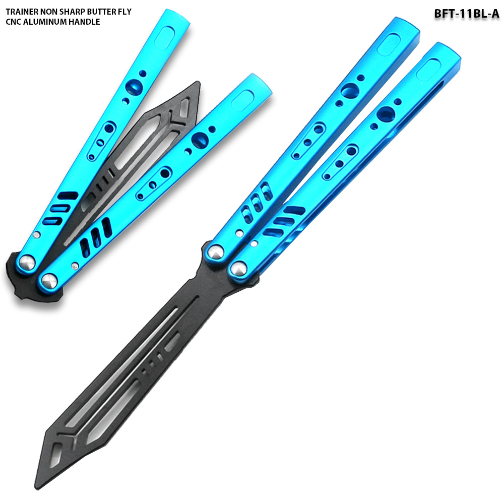 Blue CNC Non-Sharp Professional Smooth Handle Trainer Tool - Butterfly