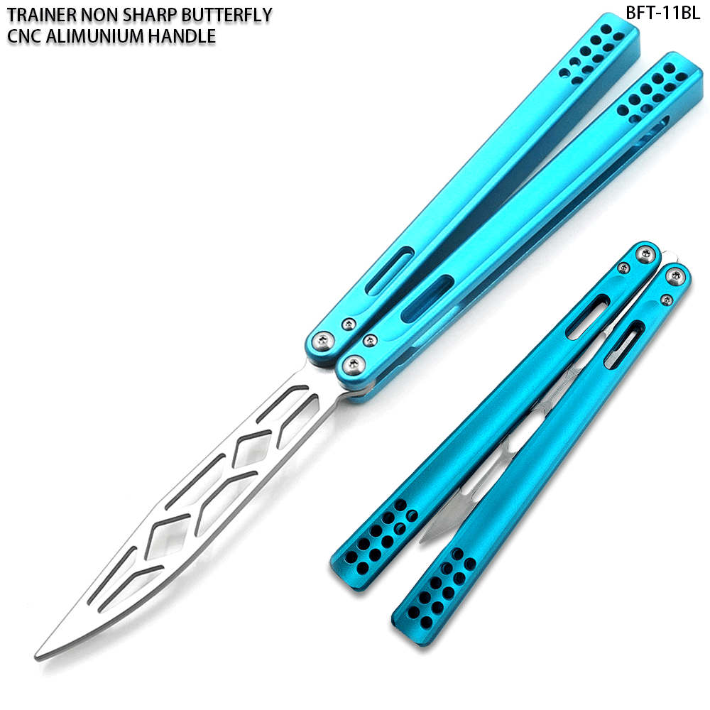 CNC Non-Sharp Professional Smooth Handle Trainer Tool - Butterfly Blue Handle