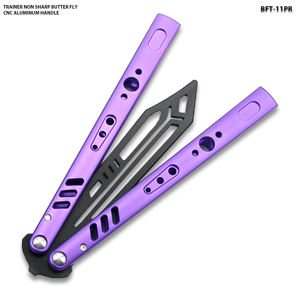 Purple CNC Non-Sharp Professional Smooth Handle Trainer Tool - Butterfly