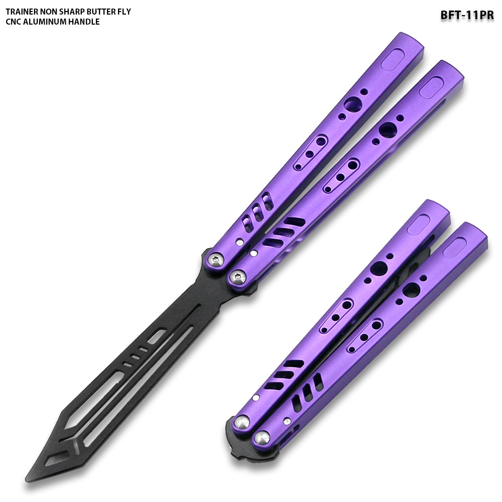 Purple CNC Non-Sharp Professional Smooth Handle Trainer Tool - Butterfly