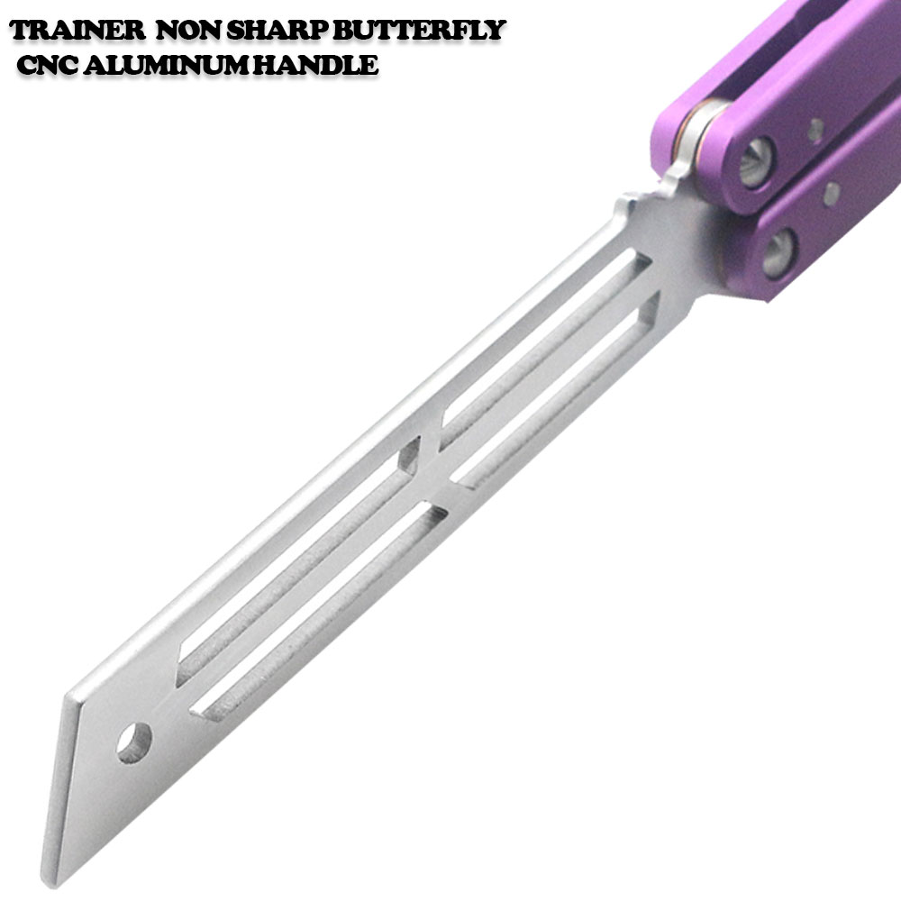 CNC Squid Triton Model Non-Sharp Professional Trainer - Butterfly Purple Handle