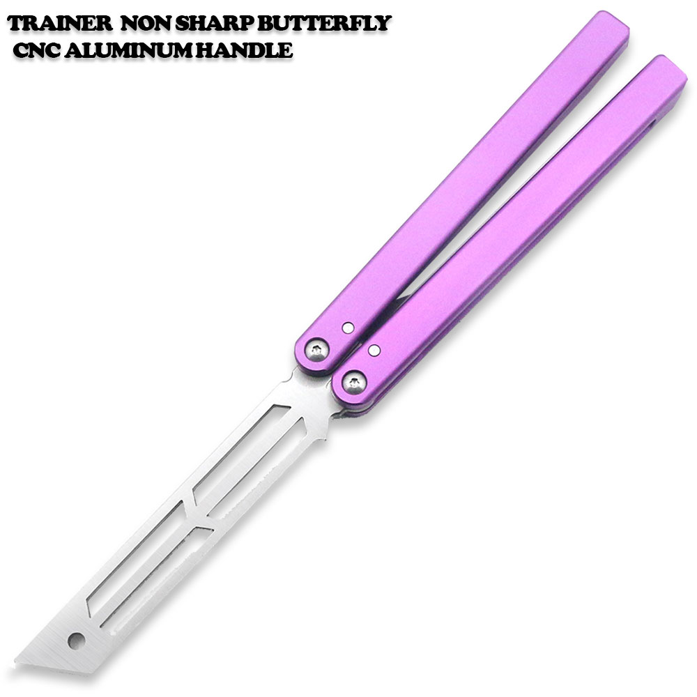 CNC Squid Triton Model Non-Sharp Professional Trainer - Butterfly Purple Handle