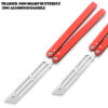 CNC Squid Triton Model Non-Sharp Professional Trainer - Butterfly Red Handle