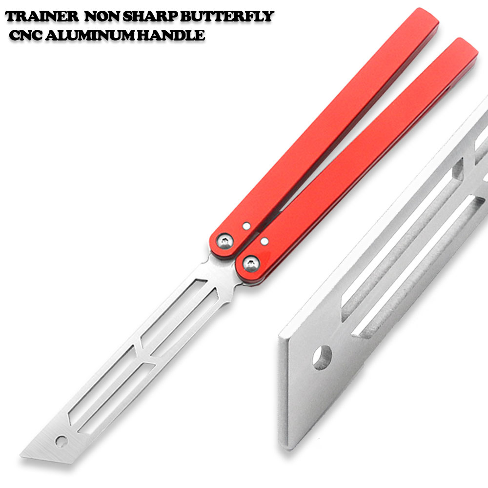 CNC Squid Triton Model Non-Sharp Professional Trainer - Butterfly Red Handle