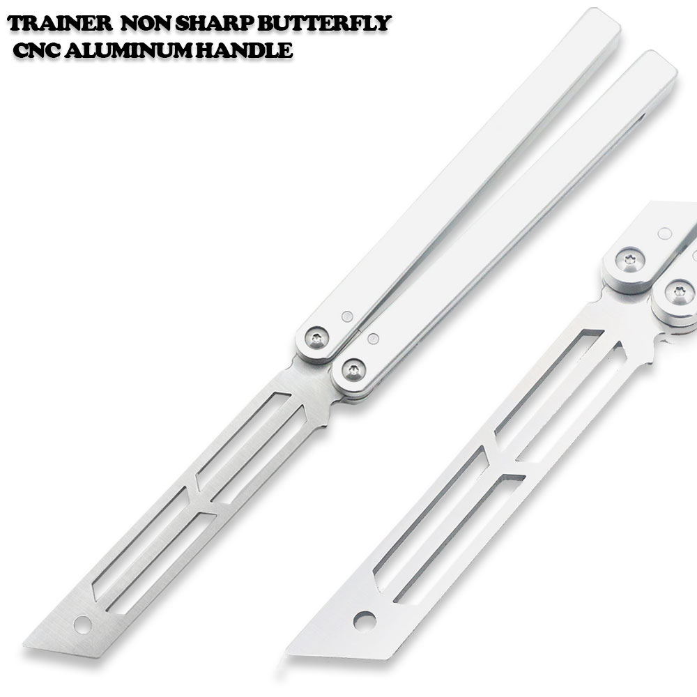 CNC Squid Triton Model Non-Sharp Professional Trainer - Butterfly Silver Handle