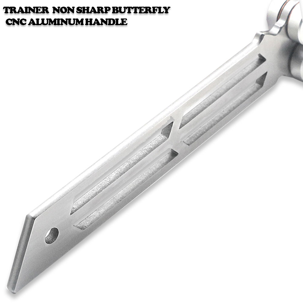 CNC Squid Triton Model Non-Sharp Professional Trainer - Butterfly Silver Handle