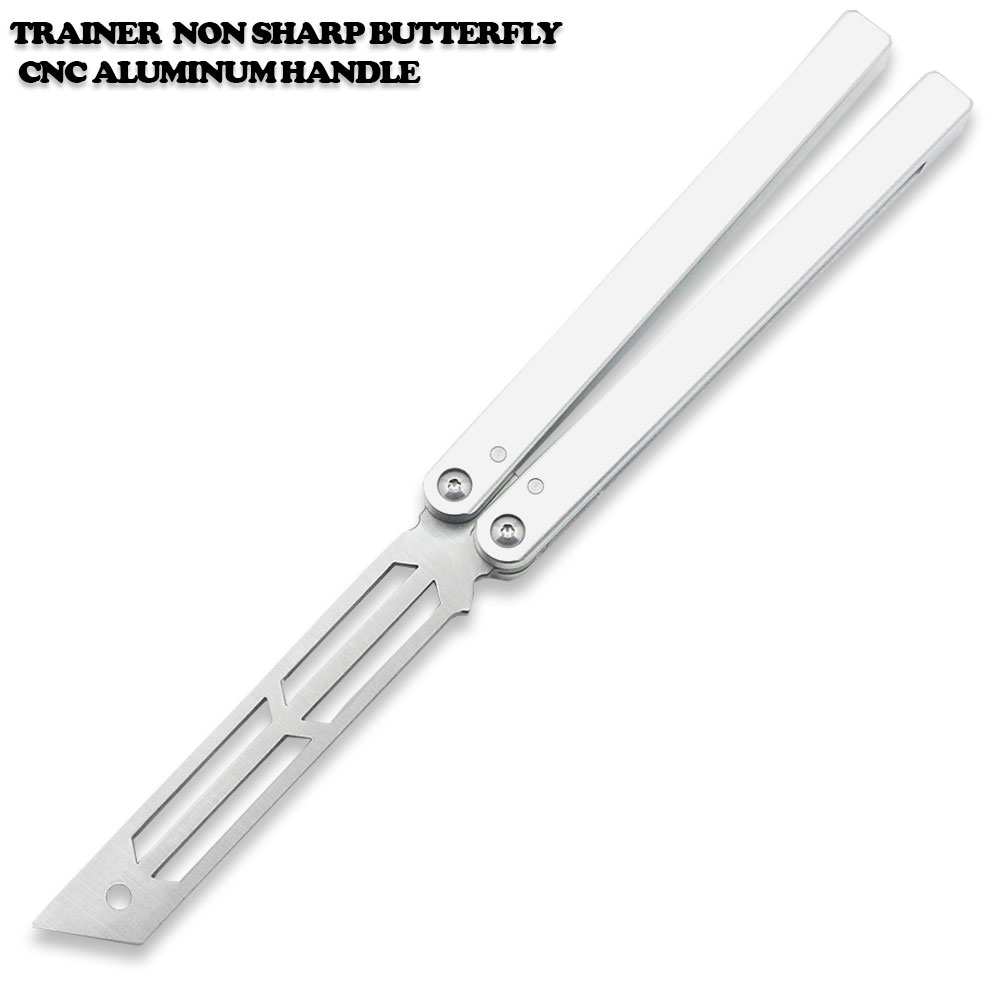 CNC Squid Triton Model Non-Sharp Professional Trainer - Butterfly Silver Handle