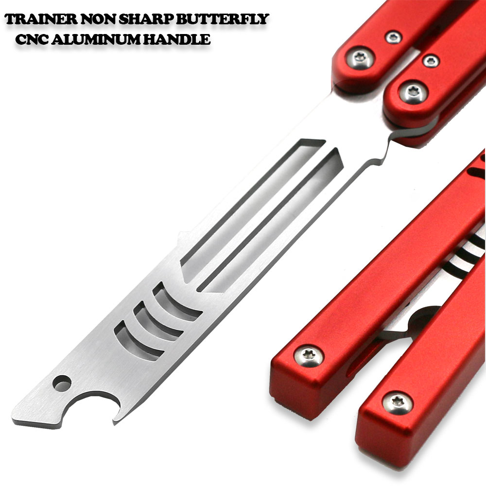 CNC Shark Model Non-Sharp Professional Trainer - Butterfly Red Handle
