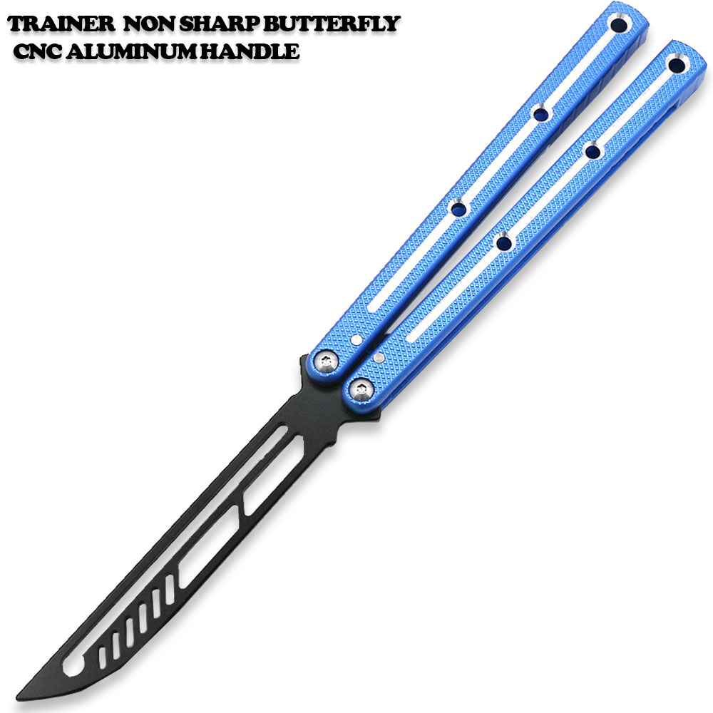 CNC Siren Model Non-Sharp Professional Trainer - Butterfly Blue Handle